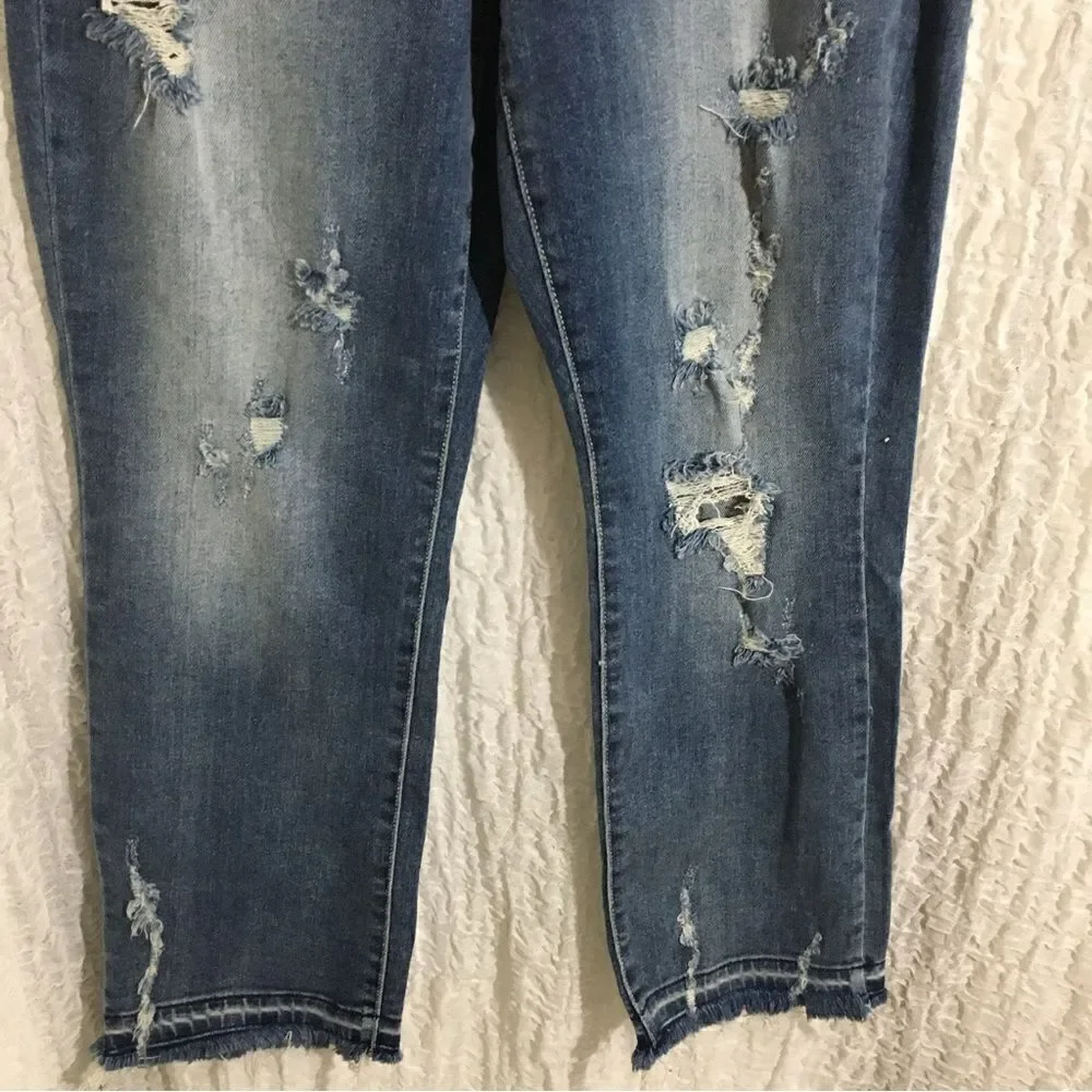 Judy Blue Distressed Straight Fit Jeans Size 9/29